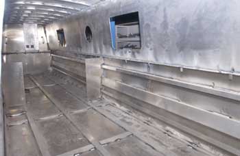 interior view of boat - bare shell