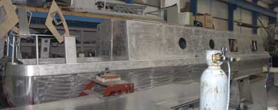 View of Zinfandel from the rear starboard side